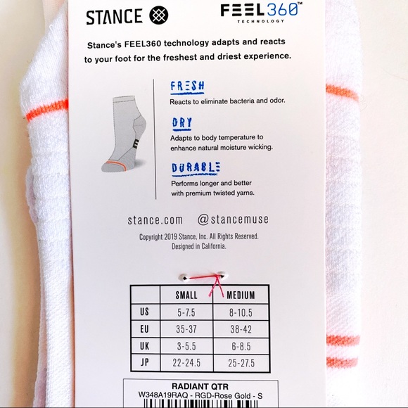 Stance Radiant QTR Running Quarter Height Socks - Picture 5 of 8